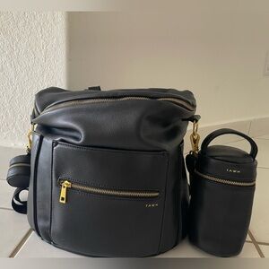 Fawn Design Diaper Black Bag with Gold Accents
